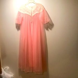 60,s peach chiffon nightgown with rob. Just beautiful.
